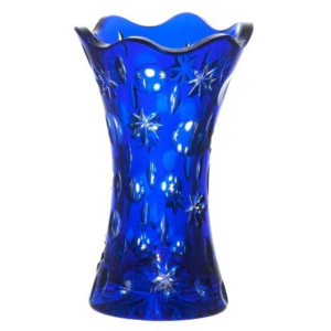Váza Lyra, barva modrá, výška 155 mm