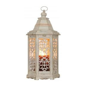MAXI Dřevěná lucerna na svíci v marockém stylu (výška 65 cm)