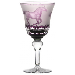 Sklenice na víno Koně, barva fialová, objem 180 ml