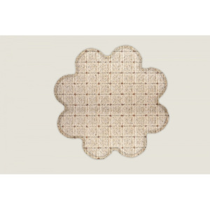 Vopi koberce Kusový koberec Udinese béžový kytka - 120x120 kruh