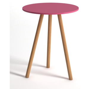 Růžový odkládací stolek Monte Tiny