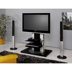 Televizní otočný stojan AMOR (černý) (Moderní televizní stojan v černé barvě)