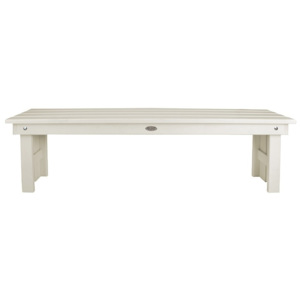 Dřevěná zahradní lavička bílá 151x43x30cm