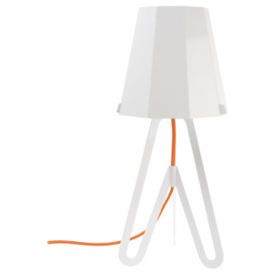 Stolní lampa FLOW – bílá, červená šňůra