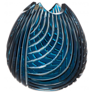 Váza Linum, barva azurová, velikost 280 mm