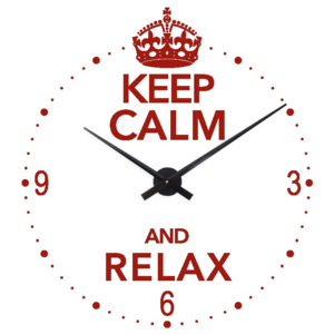 Nalepovací nástěnné hodiny 28 - keep calm and relax