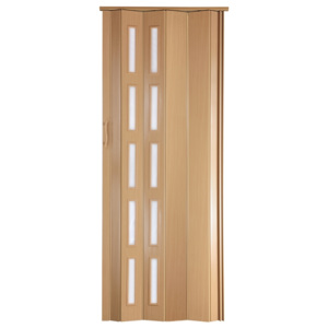 Shrnovací dveře prosklené ST5 Olše, 80 cm