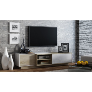 Televizní stolek SIGMA 1 bílá/dub sonoma (Moderní televizní stolek v)