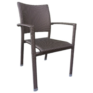 Designová zahradní židle Bond, tmavě hnědá