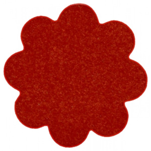 Vopi koberce Květinový koberec Eton vínově červený - 120x120 kruh