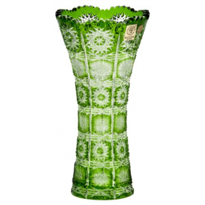 Váza Paula, barva zelená, výška 200 mm