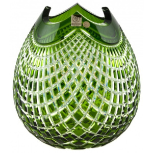 Váza Quadrus, barva zelená, výška 210 mm