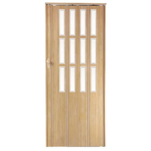 Shrnovací dveře prosklené ST13 Jasan 86 cm