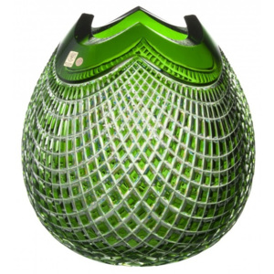 Váza Quadrus, barva zelená, výška 280 mm