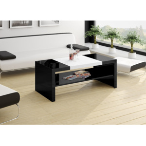 Konferenční stolek DUO (černobílý) (Luxusní konferenční stolek do)