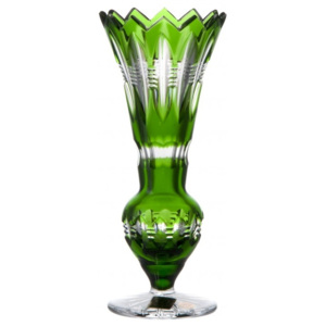 Váza Brilant, barva zelená, výška 180 mm