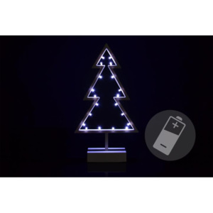 Nexos 33211 Vánoční dekorace - stromek - studená bílá, 20 LED, 38 cm