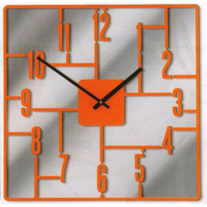 Meridiana 270 oranžová 41cm nástěnné hodiny