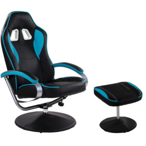 Kancelářská židle GT RELAX RACER - černá/sv. modrá