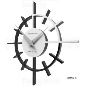 CalleaDesign 10-018 Crosshair černá klasik-5 - ral9017 29cm nástěnné hodiny