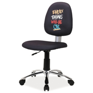 Kancelářská židle s designovým nápisem Everything Will Be Ok KN098