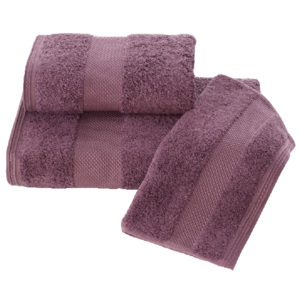 Soft Cotton Luxusní malý ručník DELUXE 32x50cm z Modalu. Ručníky mají větší savost než bavlna a zůstávají krásně hedvábné i po několika letech. Švestk