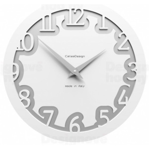 CalleaDesign 10-002 Labirinto bílá-1 - ral9003 30cm nástěnné hodiny