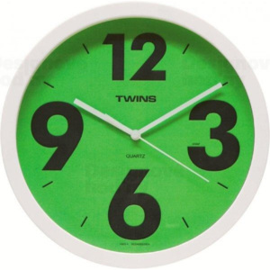 Twins 903 green 26cm nástěnné hodiny