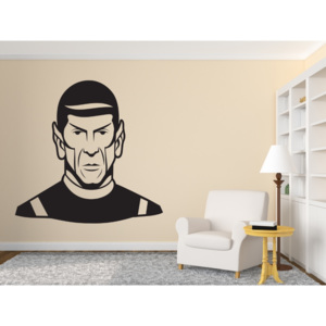 Spock Star Trek - Samolepka na zeď - 103x100cm