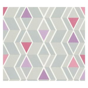 32993-2 tapety na zeď New Look | 0,53 x 10,05 m | bílá, růžová, fialová, šedá