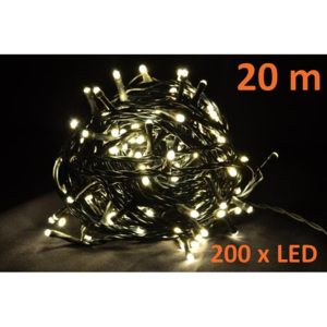 Nexos 4267 Vánoční LED osvětlení 20 m - teple bílé, 200 diod
