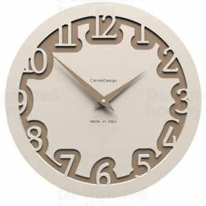 CalleaDesign 10-002 Labirinto béžová (nejsvětlejší)-11 - ral1013 30cm nástěnné hodiny