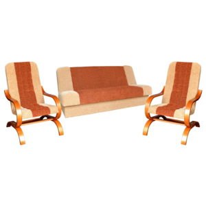 Elegantní sedací souprava v oranžové barvě F1016