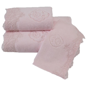 Soft Cotton Luxusní malý ručník DIANA 32x50 cm. Malý ručník DIANA patří do stejnojmenné kolekce ze 100% česané bavlny o gramáži 500 g/m2. Růžová