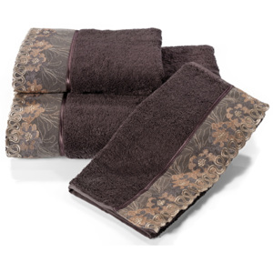 Soft Cotton Ručník LALEZAR 50x100 cm. Luxusní froté ručníky LALEZAR 50x100 cm s krajkou v barvě béžové, starorůžové a čokoládové. Vyrobené ze 100% čes