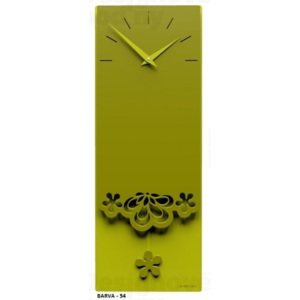 CalleaDesign 56-11-1 Merletto Pendulum zelená oliva-54 59cm nástěnné hodiny