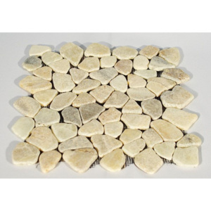 Divero Garth 573 Mozaika říční kámen - krémová 1m2 - 30x30x1,5 cm