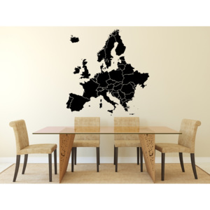 Mapa evropy - Samolepka na zeď - 100x96cm
