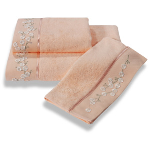 Soft Cotton Bambusový ručník RUYA 50x100cm. Tyto ručníky mají až 4x větší savost než bavlna, jsou velice jemné, savé a rychleschnoucí. Lososová
