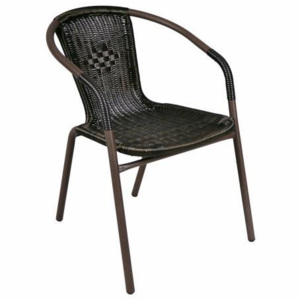Zahradní ratanová židle Bistro - tmavěhnědá - OEM D06159