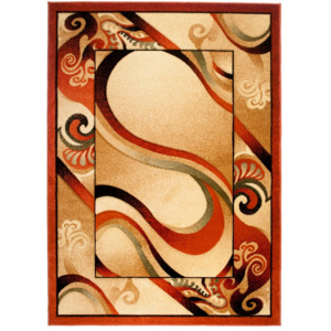 Kusový koberec Vlnění cihlový, Velikosti 110x195cm
