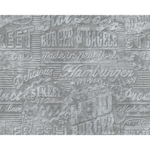 A.S. Création 30664-1 tapety na zeď Kitchen Dreams | 0,53 x 10,05 m | šedá, metalická vliesová tapeta na stěnu 306641