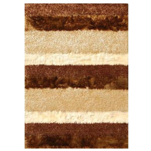 Kusový koberec Shaggy Strisce hnědý, Velikosti 140x200cm
