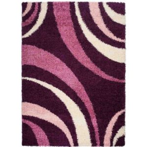 Kusový koberec Shaggy Loca Ilaria fialový, Velikosti 80x150cm