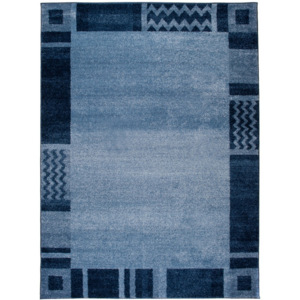 Kusový koberec Bordura modrý, Velikosti 80x150cm