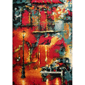 Kusový koberec Moderní abstrakce červený, Velikosti 133x190cm
