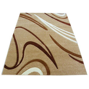 Kusový koberec Vlnky krémový, Velikosti 80x150cm
