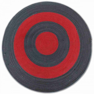 Oboustranný koberec Omega červený kruh, Velikosti 70x70cm