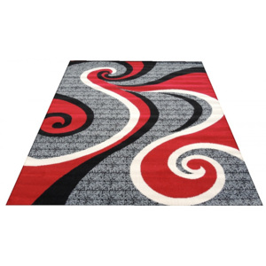 Kusový koberec PP Vlnky šedočervený, Velikosti 150x210cm