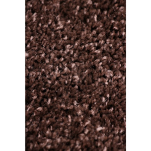 Kusový koberec Shaggy vlas 30 mm Fiono hnědý, Velikosti 70x140cm